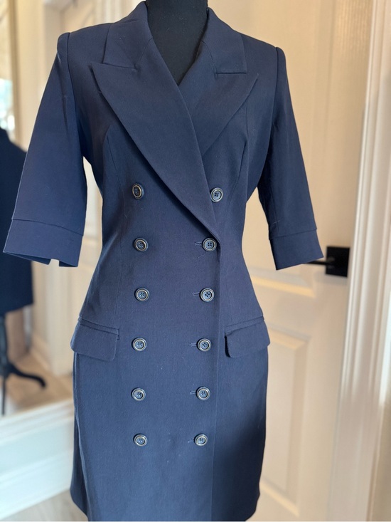 VENUS Dresses & Skirts - VENUS Navy Blue Mini Business Jacket Dress